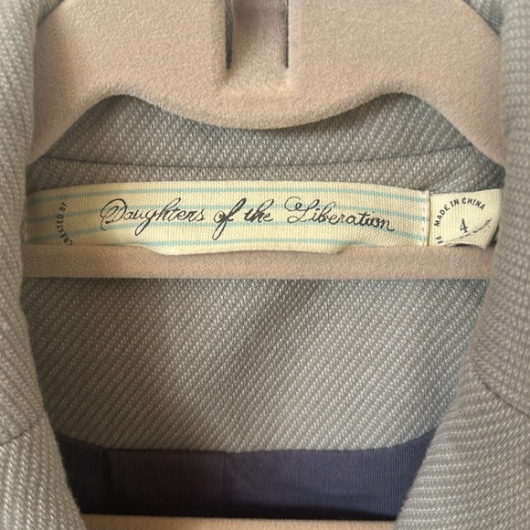 ANTHROPOLOGIE Salute to Ruffles Jacket Grey Blazer by Daughters of Liberation - Picture 5 of 8